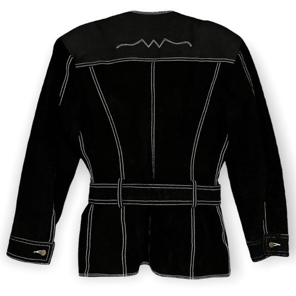 Vintage Atelier Australia Suede Sheepskin & Pigskin Leather Jacket - Womens 8 - Picture 3 of 4